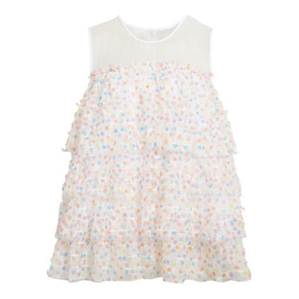 NEW HALOGEN X ATLANTIC PACIFIC Polka Dot Tulle Top